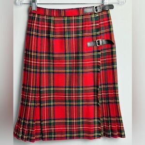 Vintage Archie Brown & Son plaid wool kilt made in Gt. Britain